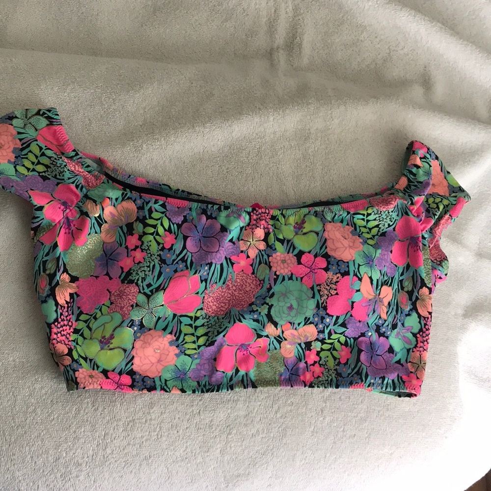 Victoria secret neon flower swimsuit top